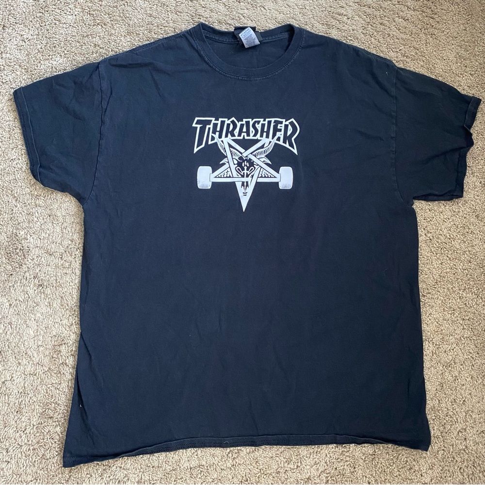 Black Thrasher Tee with Graphic